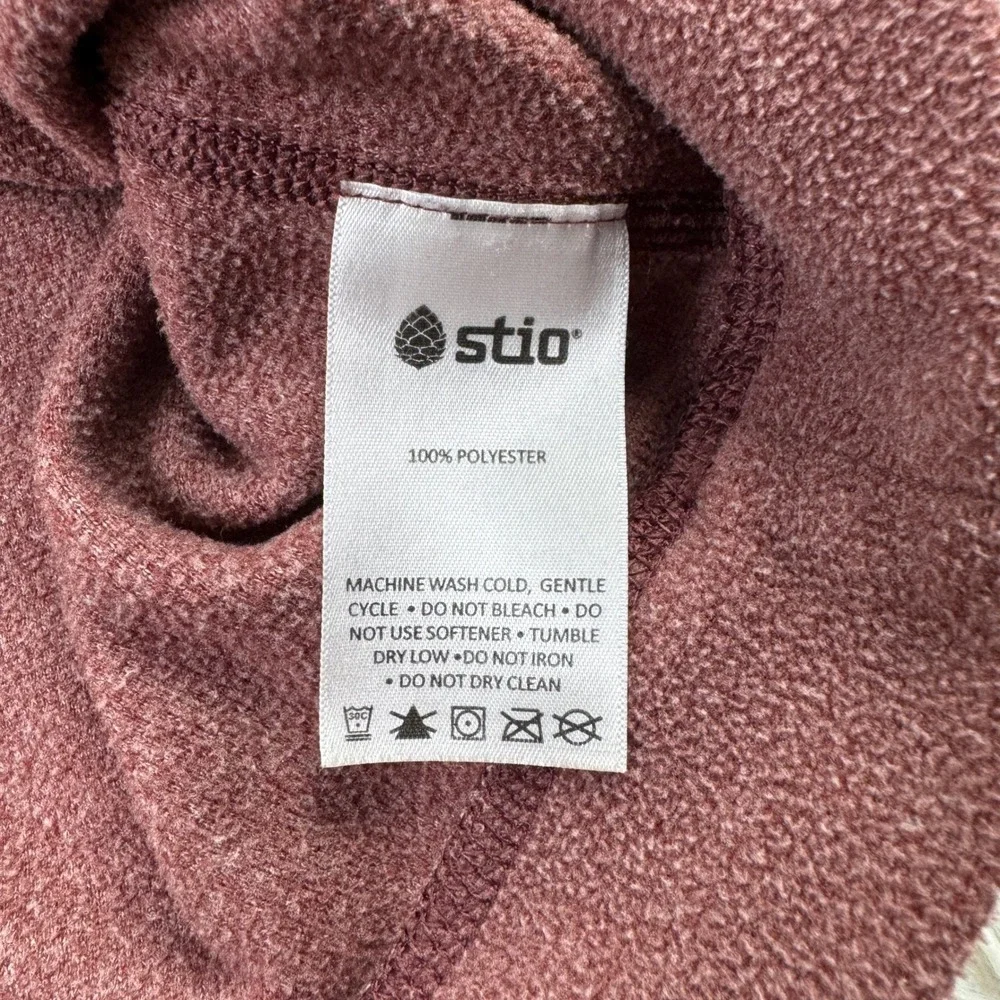 Stio Sweater Mens Large Burgundy Turpin Fleece Lightweight Crewneck Sweatshirt L - Picture 4 of 10
